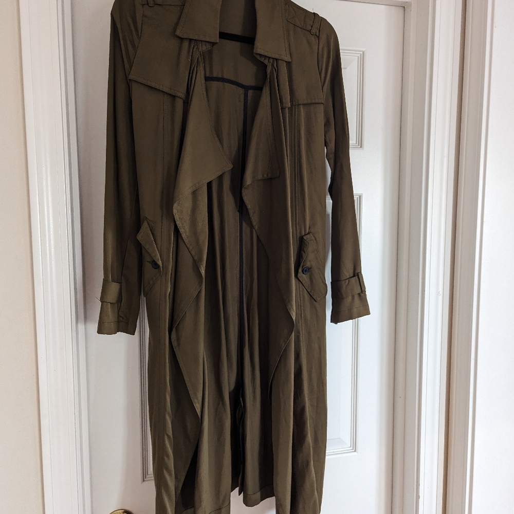 Long coat, dark green, size S, Pimkie